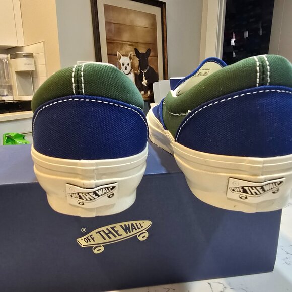 COPY - Vans Slip-On Reissue 98 SP LX BMX Blue Green VN000CSEY7G Mens 10 Skate S… - Picture 5 of 14
